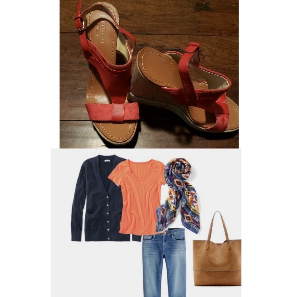 Coach  Wedges Orange